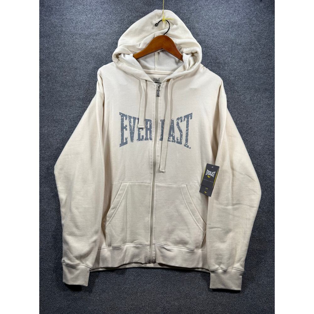 Everlast Hoodie NWT Full Zip Adult Large White/Cream Casual Workout Boxing